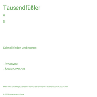 Tausendfüßler