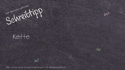 Schreibtipp Kette