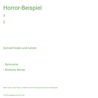 Horror-Beispiel