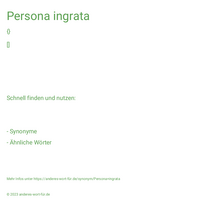 Persona ingrata