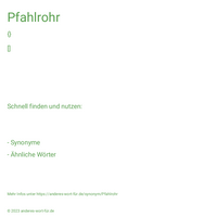 Pfahlrohr