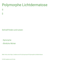 Polymorphe Lichtdermatose