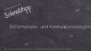 Anderes Wort für Informations- und Kommunikationssystem - Synonyme für Informations- und Kommunikationssystem