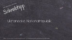 Anderes Wort für Ukrainische Nationalrepublik - Synonyme für Ukrainische Nationalrepublik