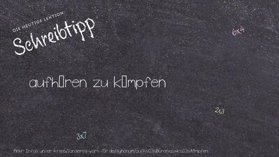 Schreibtipp aufhören zu kämpfen