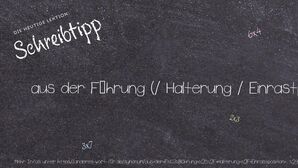 Anderes Wort für aus der Führung (/ Halterung / Einrastposition ...) springen - Synonyme für aus der Führung (/ Halterung / Einrastposition ...) springen