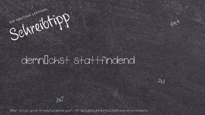 Schreibtipp demnächst stattfindend