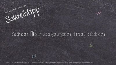 Schreibtipp seinen Überzeugungen treu bleiben