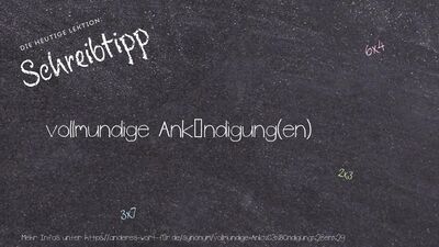 Schreibtipp vollmundige Ankündigung(en)