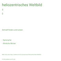 heliozentrisches Weltbild