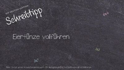 Schreibtipp Eiertänze vollführen