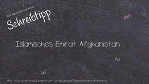 Anderes Wort für Islamisches Emirat Afghanistan - Synonyme für Islamisches Emirat Afghanistan