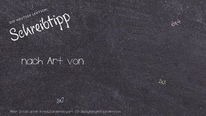 Anderes Wort für nach Art von - Synonyme für nach Art von