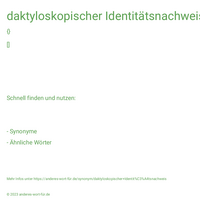 daktyloskopischer Identitätsnachweis