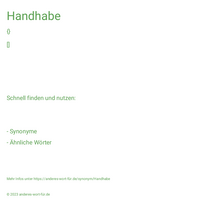 Handhabe