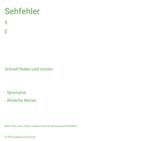 Sehfehler