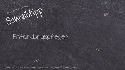 Schreibtipp Entbindungspfleger