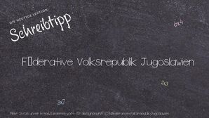 Anderes Wort für Föderative Volksrepublik Jugoslawien - Synonyme für Föderative Volksrepublik Jugoslawien