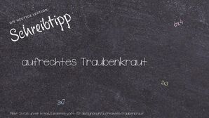 Anderes Wort für aufrechtes Traubenkraut - Synonyme für aufrechtes Traubenkraut