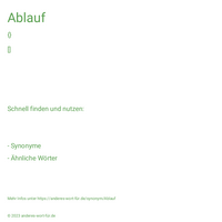 Ablauf