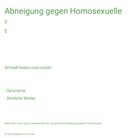 Abneigung gegen Homosexuelle