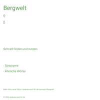 Bergwelt