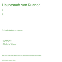 Hauptstadt von Ruanda