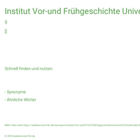 Institut Vor-und Frühgeschichte Universität des Saarlandes