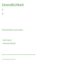 Unendlichkeit