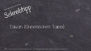 Anderes Wort für Taiwan (Chinesisches Taipei) - Synonyme für Taiwan (Chinesisches Taipei)