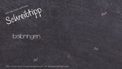 Schreibtipp beibringen